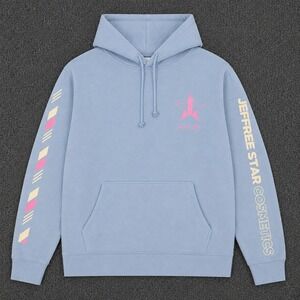 Jeffree Star Cosmetics Neapolitan Blue Hoodie Pink Star Logo Large